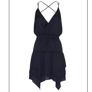Charlotte Eskildsen navy frill dress